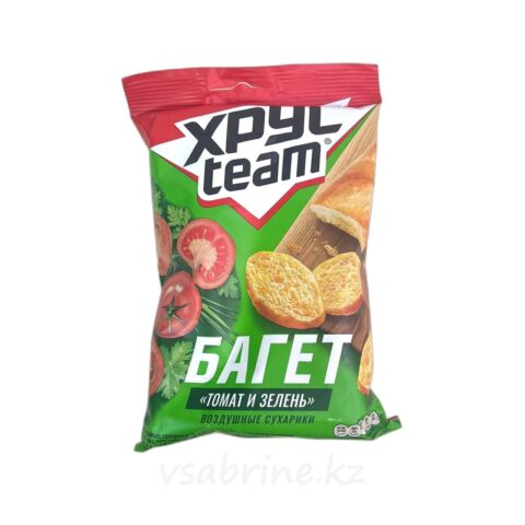 Сухарики пшеничные хрусteam багет томат/зелень 60г