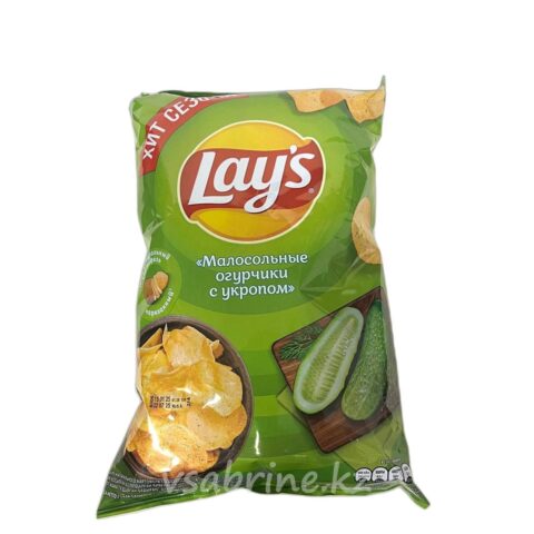 Чипсы Lay’s малосольные огурчики с укропом 140гр