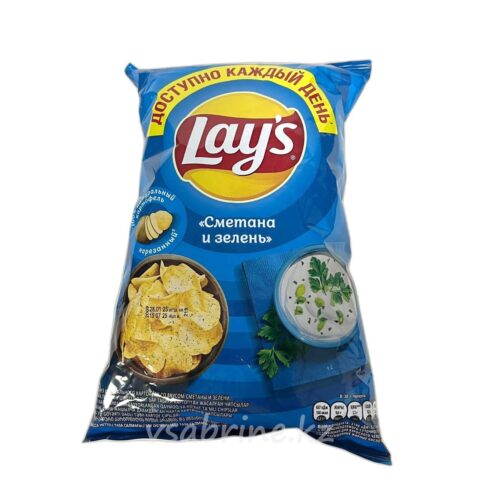 Чипсы Lays сметана зелень 70гр