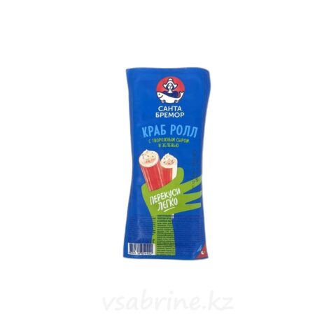 Палочки крабовые с творожным сыром и зеленью Краб ролл Санта Бремор в/у 180г