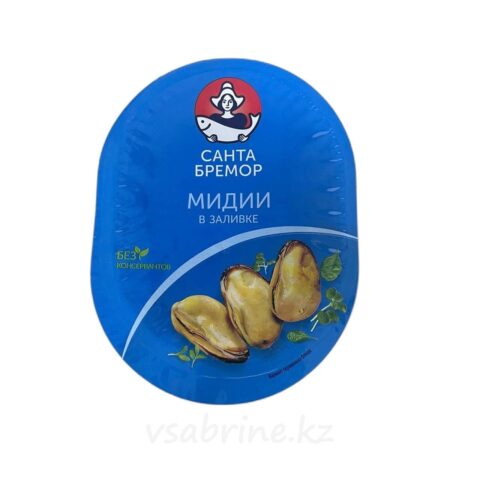 Мясо мидии чилийской в заливке “Санта Бремор”180гр