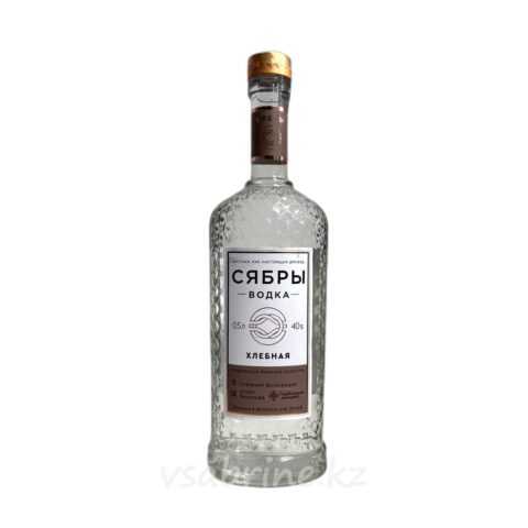 Водка Сябры хлебная 40% 0.5л