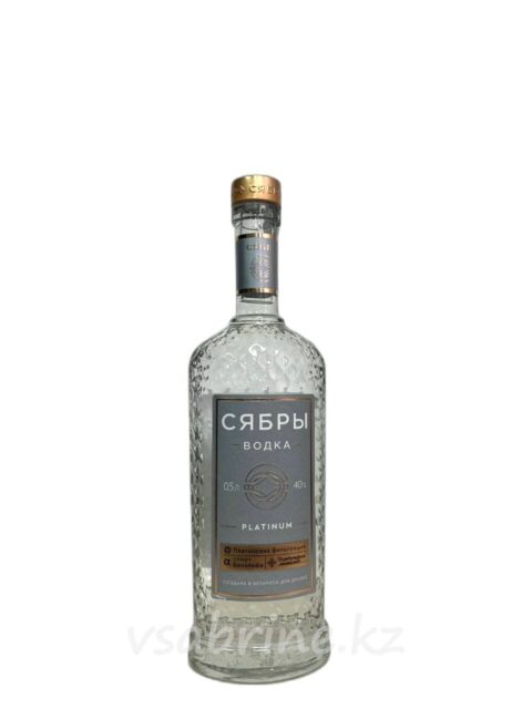 Водка Сябры Платинум 40% 0.5л