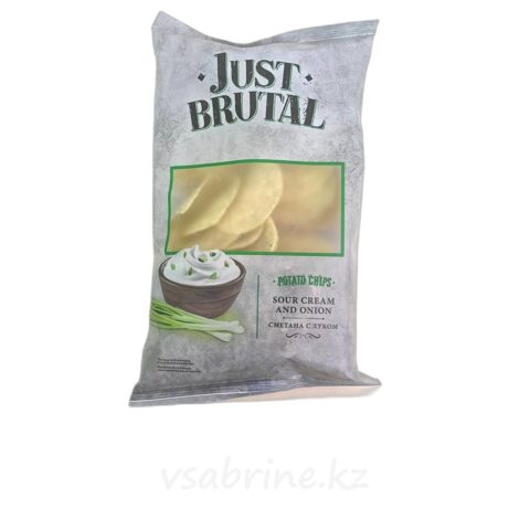 Чипсы Just Brutal со вкусом сметаны с луком 85гр