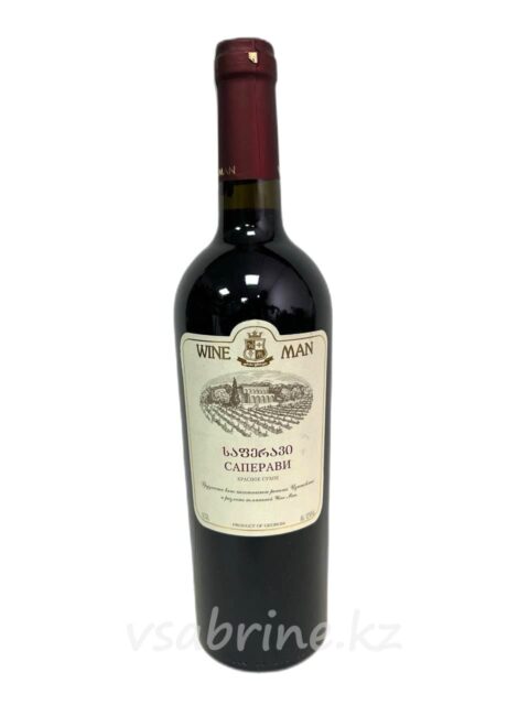 Вино Wine Man Саперави красное сухое 12% 0.75л