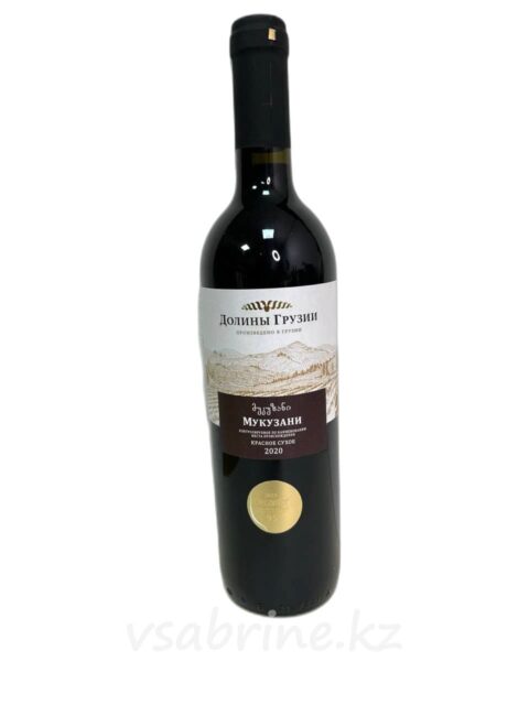 Вино Долины Грузии Мукузани красное сухое  12.5% 0.75л