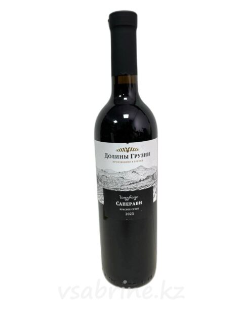 Вино Долина Грузии Саперави красное сухое 14.5% 0.75л