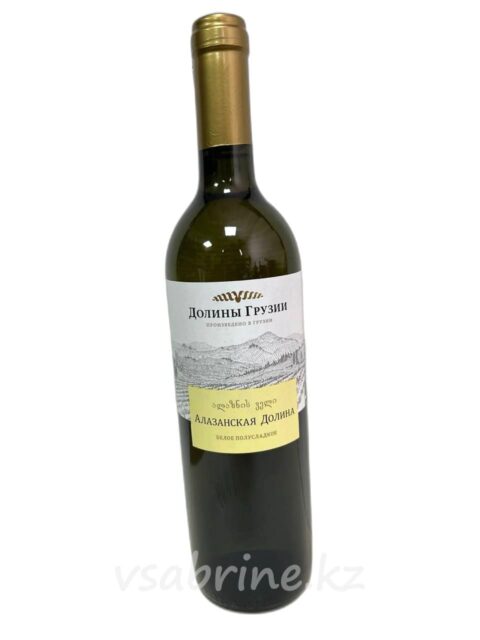 Вино Alaznis Velli Долины грузии белое полусладкое 12% 0.75 л