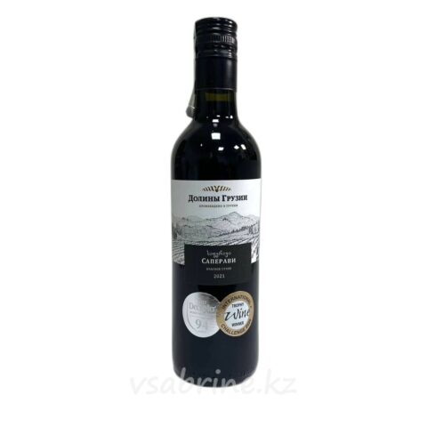 Вино Долины Грузии саперави красное сухое 13% 0.375л