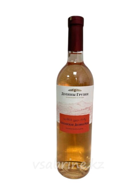 Вино Долина Грузии Алазанская Долина розовое полусладкое 12% 0.75л