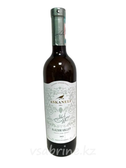 Вино Askaneli Brothers Алазанская долина белое полусладкое 12.5% 0.75л