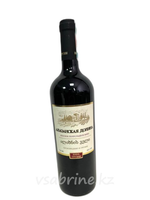 Вино Алазанская Долина Красное Полусладкое 12% 0.75л