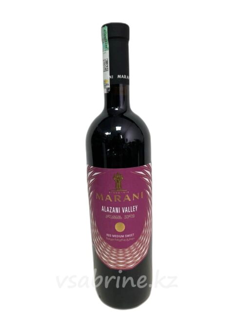 Вино Alazani Valley Marani красное полусладкое 12% 0.75л ст/б