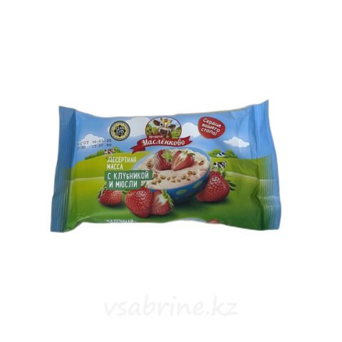 Десертная масса Масленково клубника 180г му