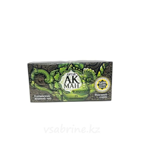 Чай Акман, зеленый, 25 пк. к/к.