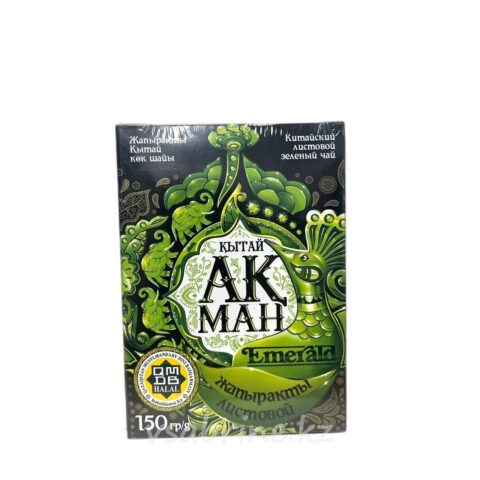 Чай Акман, зеленый листовой, 150 г к/к.