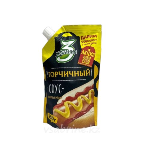 Соус 3 желание горчичный с цветочным медом 250 гр