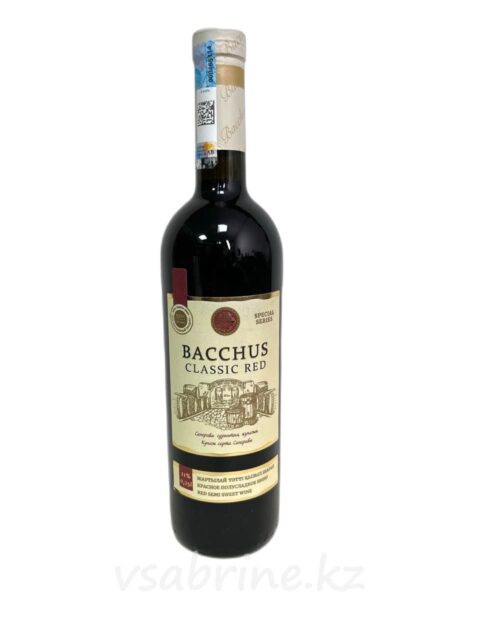 Вино Bacchus Classic Красное Полусладкое 11% 0.75л