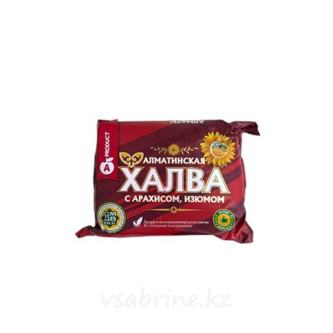 Халва Алматинская с арахисом,изюмом 275гр