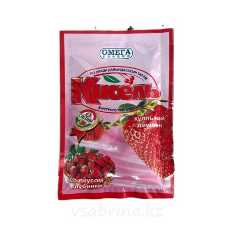 Кисель омега, клубника, 90г м/у