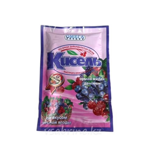 Кисель “Омега” со вкусом лесных ягод, 90 г.