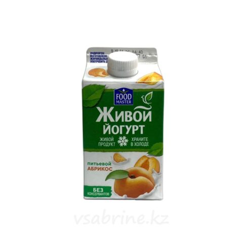 Питьевой йогурт Фуд мастер со вкусом абрикоса 450 гр
