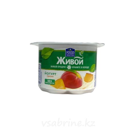 Йогурт FoodMaster живой персик 1,5% 110 г