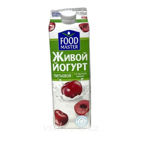 Йогурт питьевой Food Master вишня 2% 900 гр