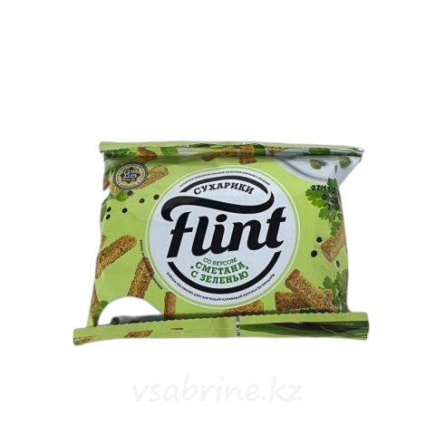 Кириешки Flint сметана с зеленью 27гр