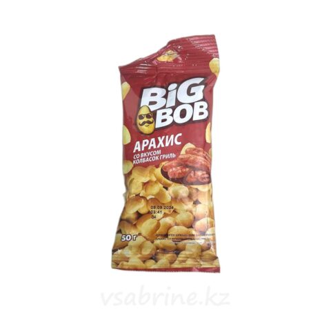 Арахис Big Bob со вкусом колбасок гриль 50гр