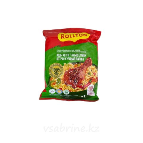 Лапша быстрого приготовления Роллтон с острой курицей 85г