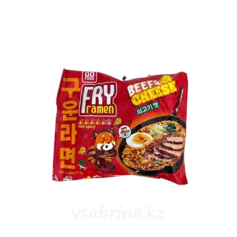 Лапша быстрого приготовления Fry Ramen Beef&Cheese hot Spicy 112г