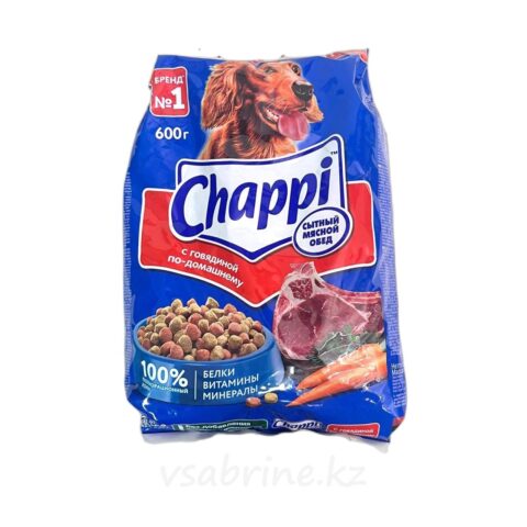 Корм для собак chappi сухой с говядиной сытный мясной обед 7153/7295 0.6