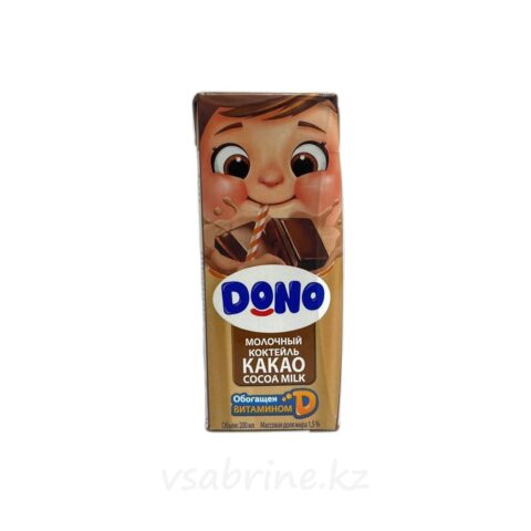 Молочный коктейль Dono какао 0.2л