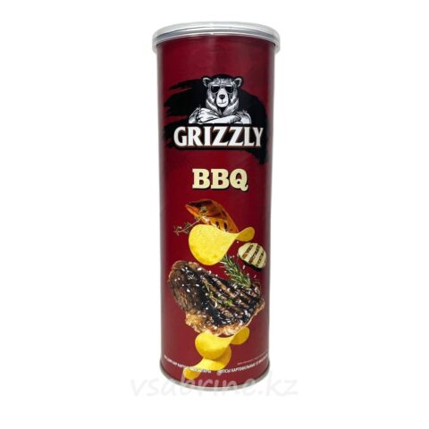 Чипсы в тубе Grizzly барбекю 130гр