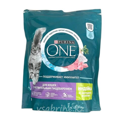 Корм Сухой для Кошек Purina One с Индейкой и Рисом 750г