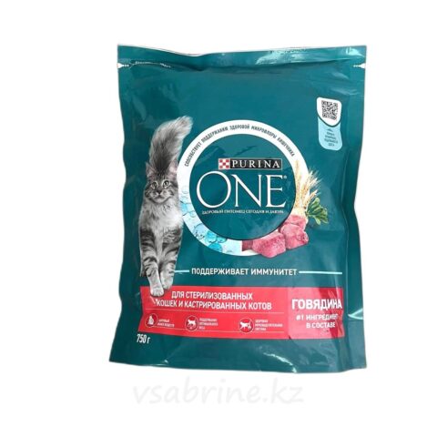Корм Сухой для Кошек Purina One с Говядиной 750г