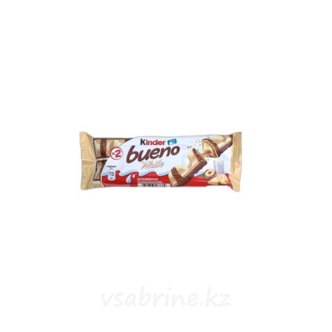 Шоколадный батончик Kinder bueno в белом шоколаде 39гр