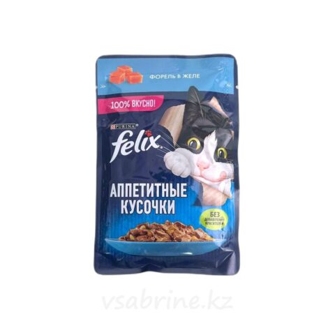 Корм Влажный для Кошек Felix с Форелью в Желе 75г