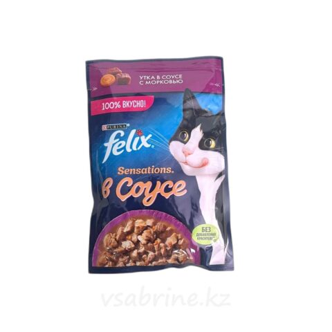 Корм Влажный для Кошек Felix с Уткой в Соусе с Морковью 75г
