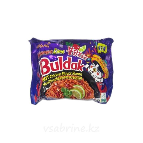 Лапша быстрого приготовления Hot Chicken со вкусом лайма Samyang, пачка 135 г