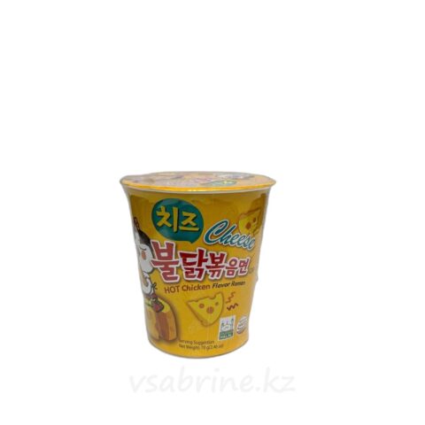 Лапша быстрого приготовления Buldak со вкусом сыра стакан 70гр