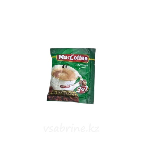 Кофе растворимый MacCoffee Лесной орех 3 в 1, натуральный, 18 г, м/у